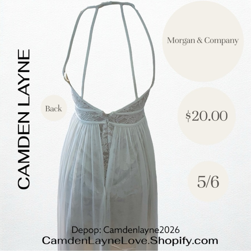 Morgan & Co. Elegant White High-Low Dress - Picture 4 of 6